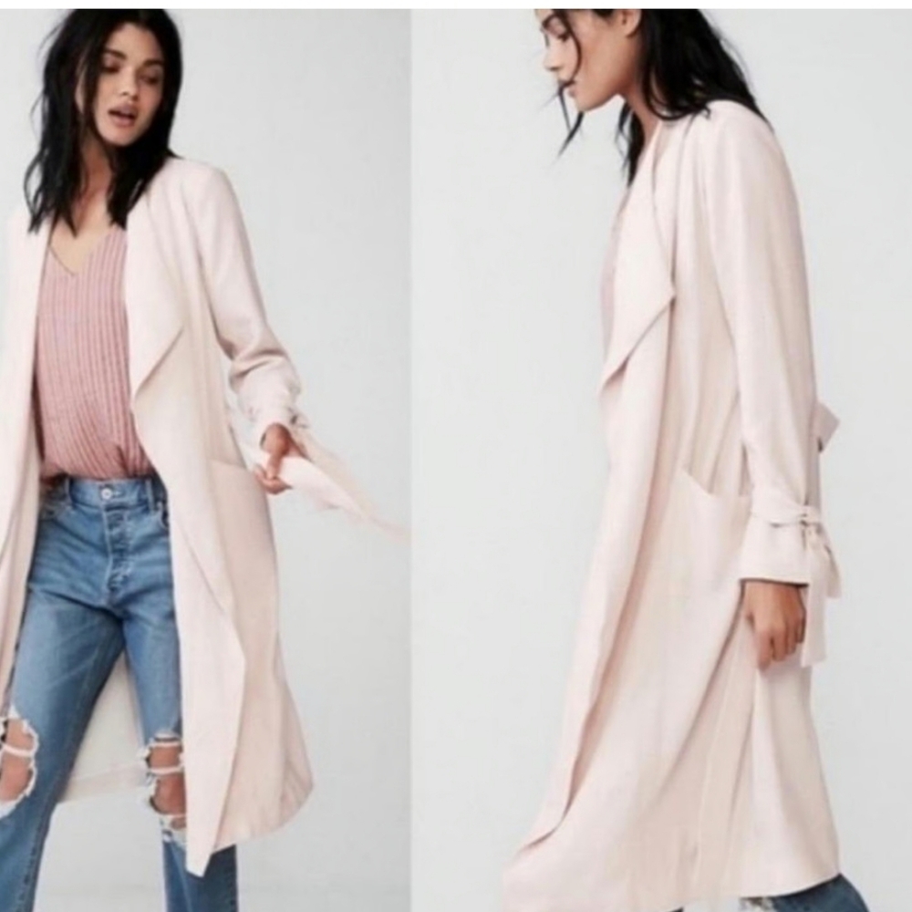 Express Stylish Pink Duster Cardigan